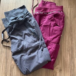 Gray and Burgundy Scrubs
